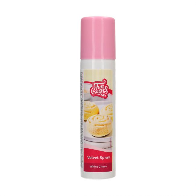 Velvet Spray Hvid, 100ml - Chokoladespray - FunCakes