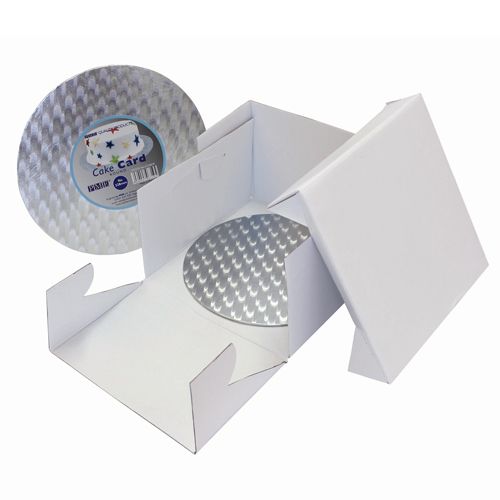 Kageboks med rundt kageplade 35x35x15 cm - PME