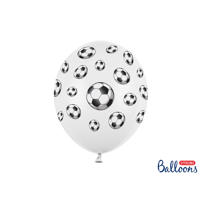 Fodbold balloner 6 stk., PartyDeco