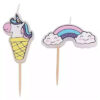 Kagelys Unicorn & Regnbue 5 stk.