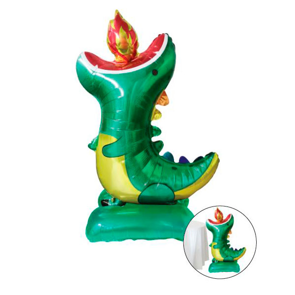 Stor Dino folieballon på fod - Scanseason