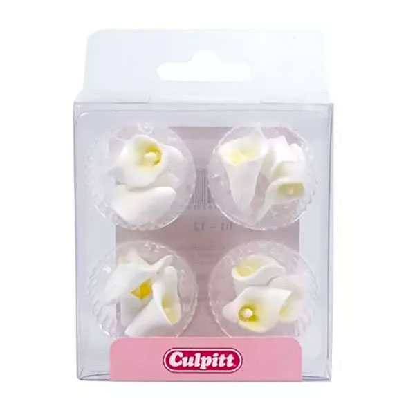 Sukkerpynt Blomster Hvide Lijler 12 stk. - Culpitt