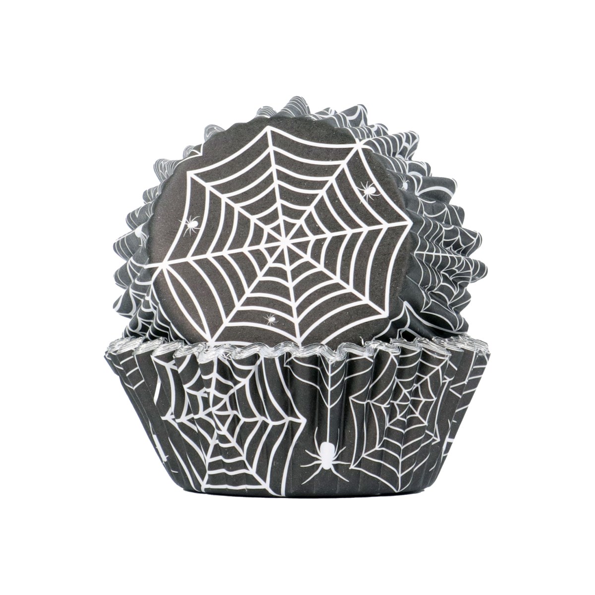Halloween Edderkoppespind muffinsforme i folie 30 stk. - PME