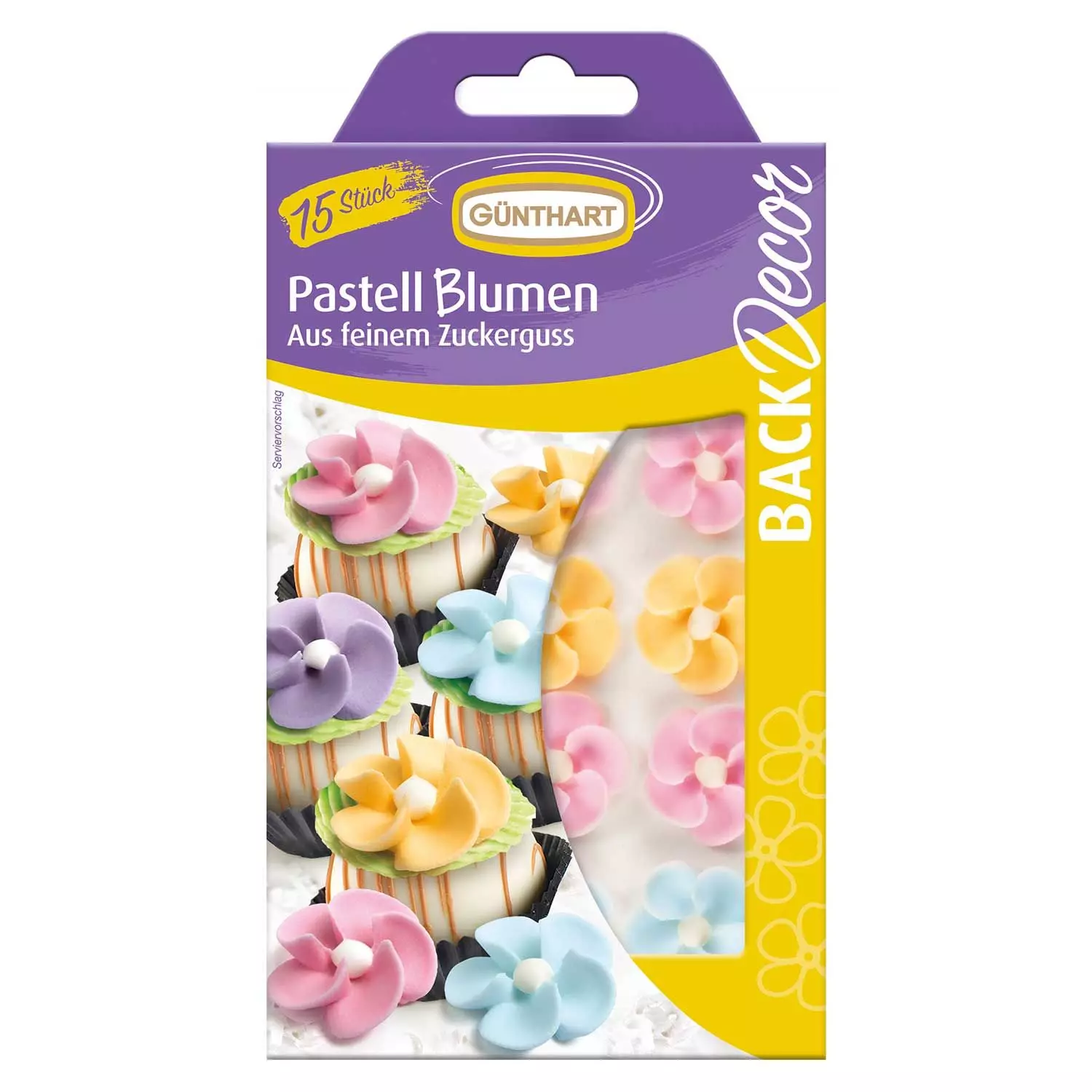 Sukkerpynt Blomster Pastel 15 stk. - Günthart