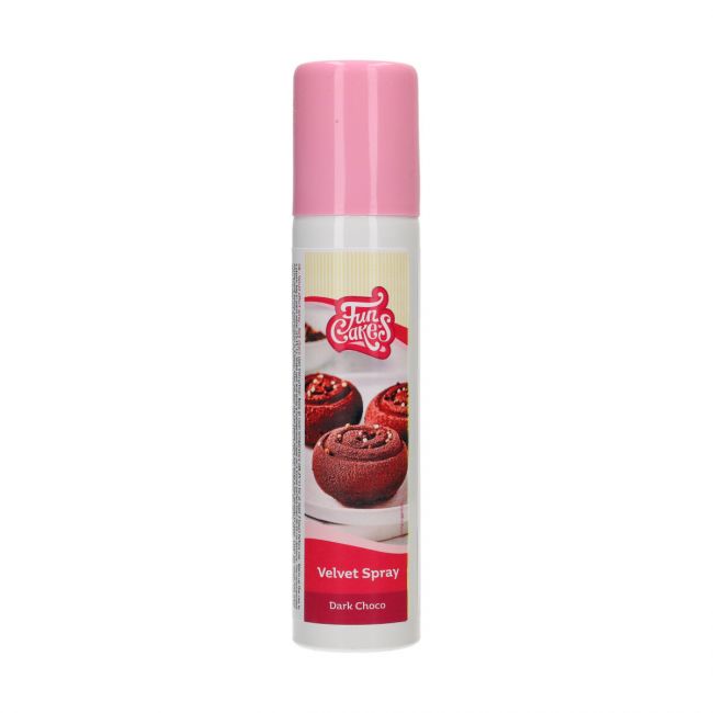 Velvet Spray Mørk Chokolade, 100ml - Chokoladespray - FunCakes