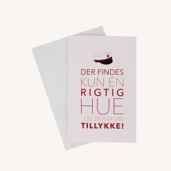 Tillykke Studenter kort Rød En Rigtig Hue