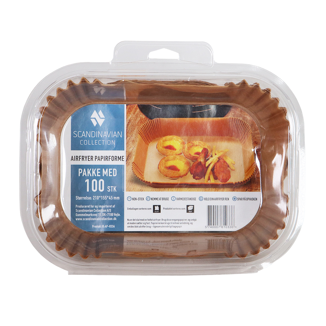 Airfryer Bagepapir 100 stk. - 22x15 cm - Billede 2