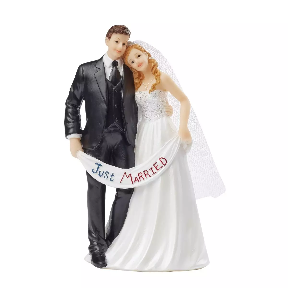 Bryllupsfigur / Topfigur Brudepar Just Married 13,5 cm