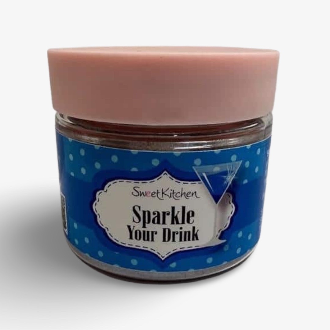 Sparkle Your Drink Blue 10 g. Blå Glimmer til drinks til billig pris