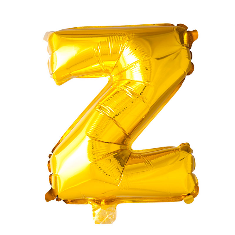 Bogstav Ballon "Z" Guld 41 cm.