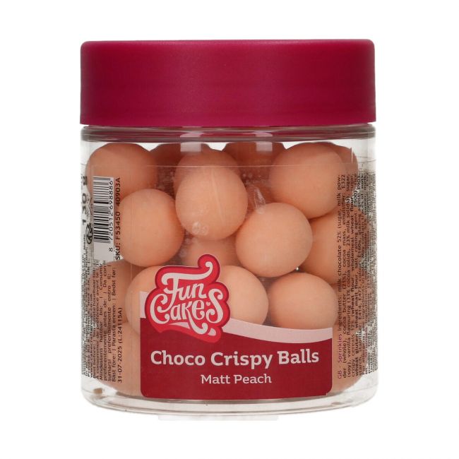 Chrispy Chokolade Kugler Matt Peach 130g. - FunCakes - Billede 2