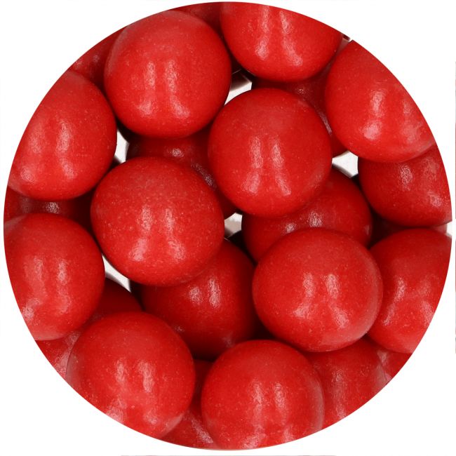 Chrispy Chokolade Kugler Pearl Red 130g. - FunCakes