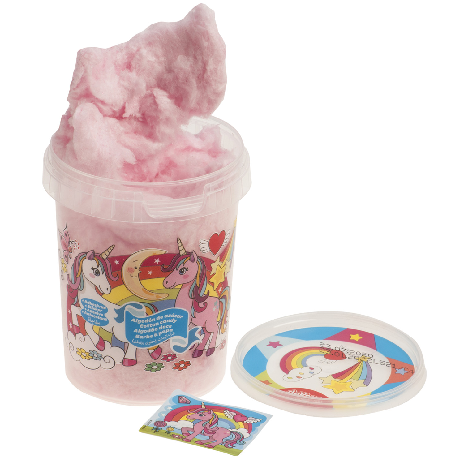 Candyfloss med Unicorn tema