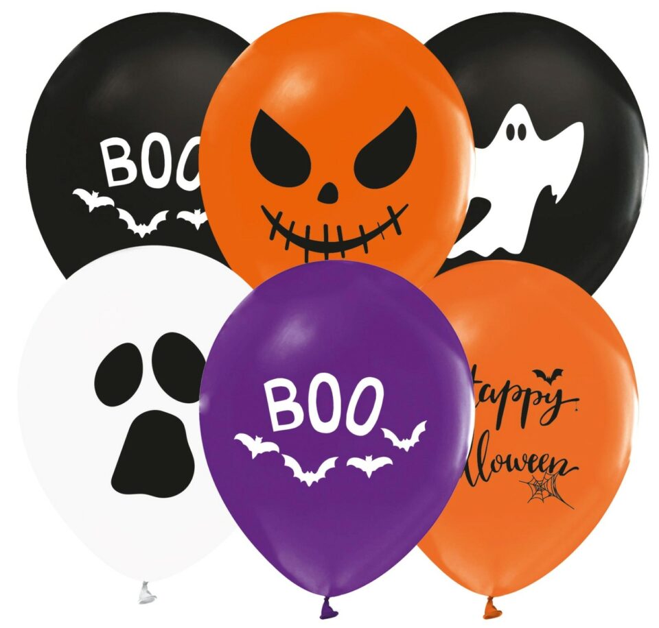 Halloween Balloner 8 stk. - Ø 30 cm.