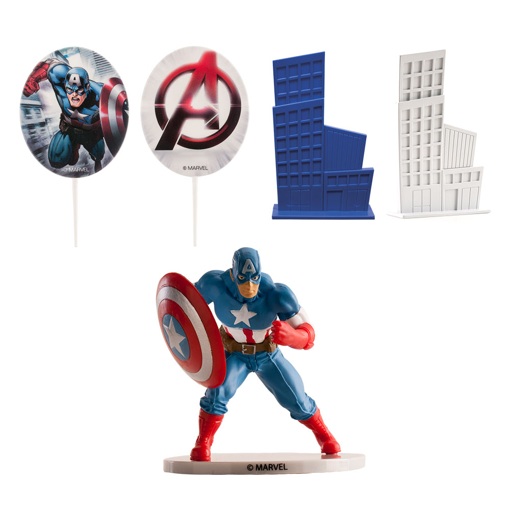 Kagefigur sæt Marvel Avengers Captain America – 5 dele