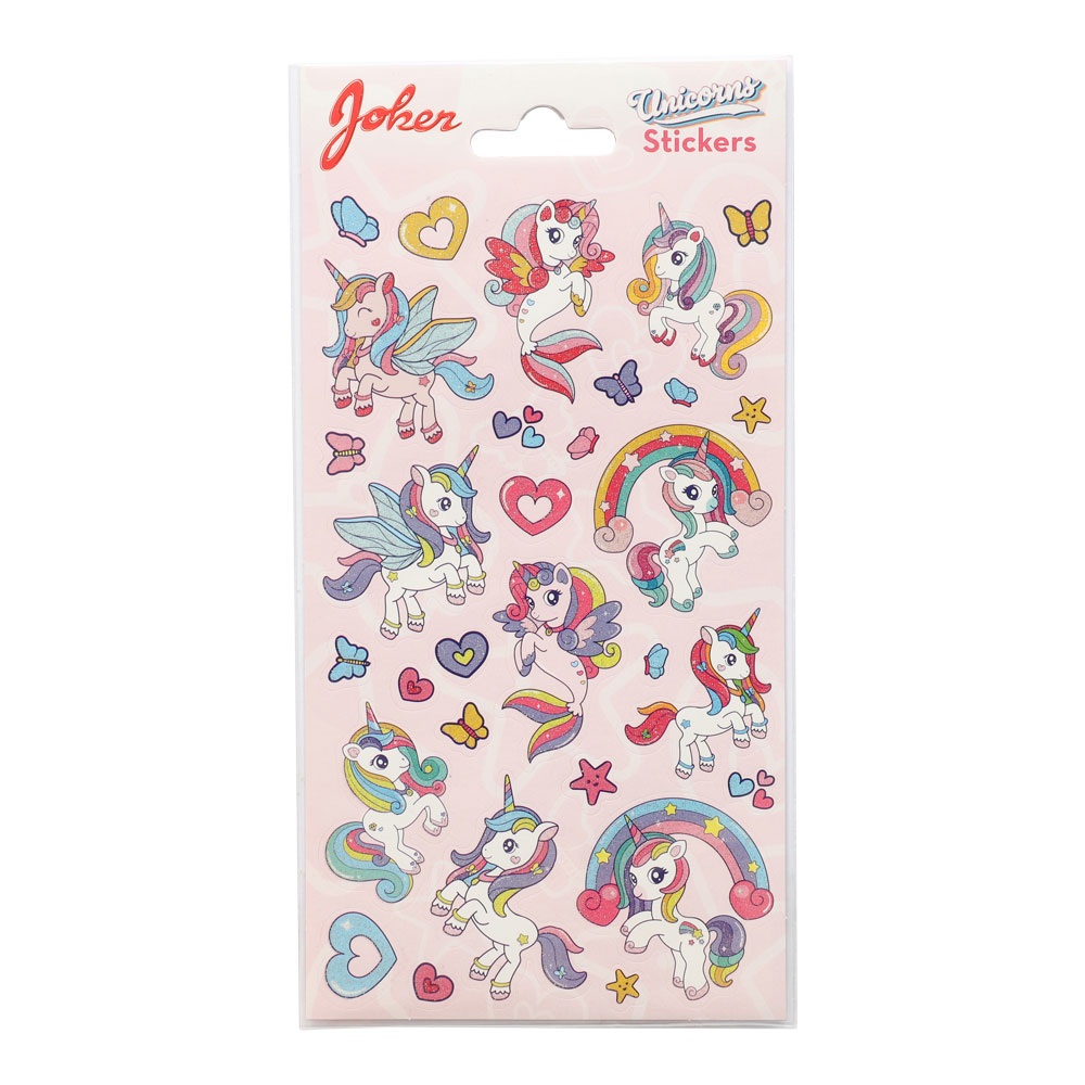 Unicorn Klistermærker Glitter