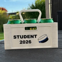 Studenter Ølkasse / Dåseholder – til 6 dåser (330 ml)