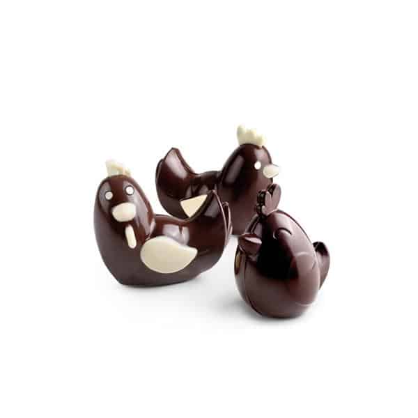 3D Chokoladeforme Kyllinger fra Ibili - Sæt med 3 størrelser (Klik-sammen)