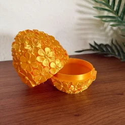 Alternative view of 3D Printet Marguerit Påskeæg - Daisy Bloom Container – Valgfri Farve