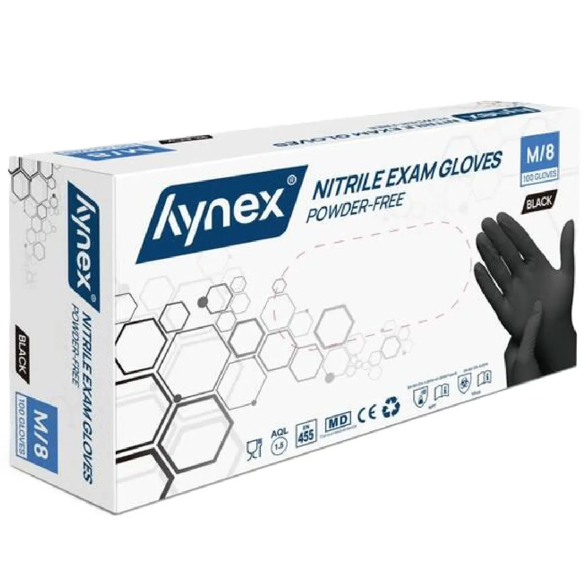 Nitrile Handsker / Engangshandske Sorte (100 stk.) Str. M - BrandNewCake - Billede 2