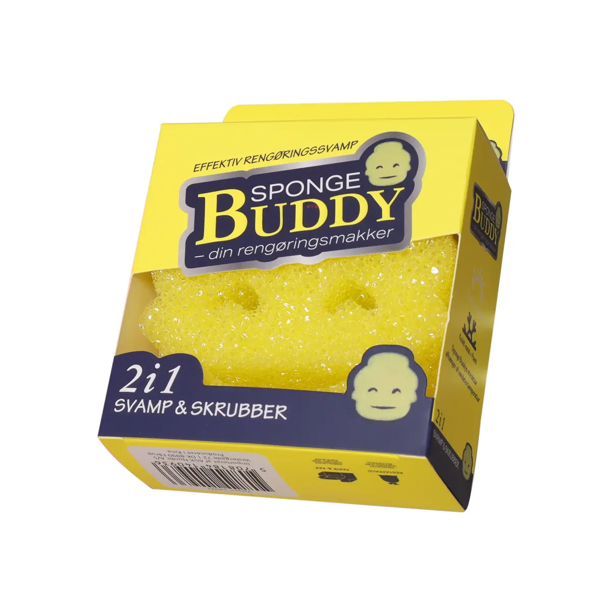 Sponge Buddy – Effektiv 2-i-1 rengøringssvamp og -skrubber - 1 stk. - Ass. farver - Billede 2