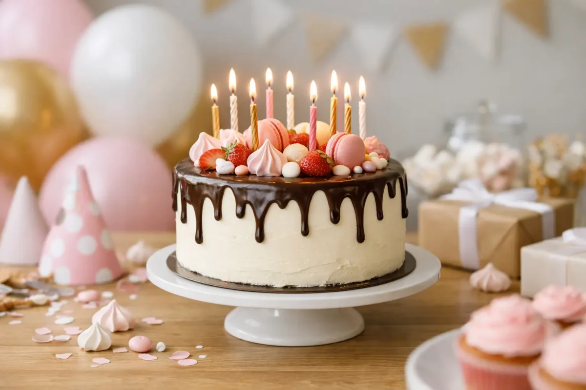 Kagedekoration til fødselsdag, der virker