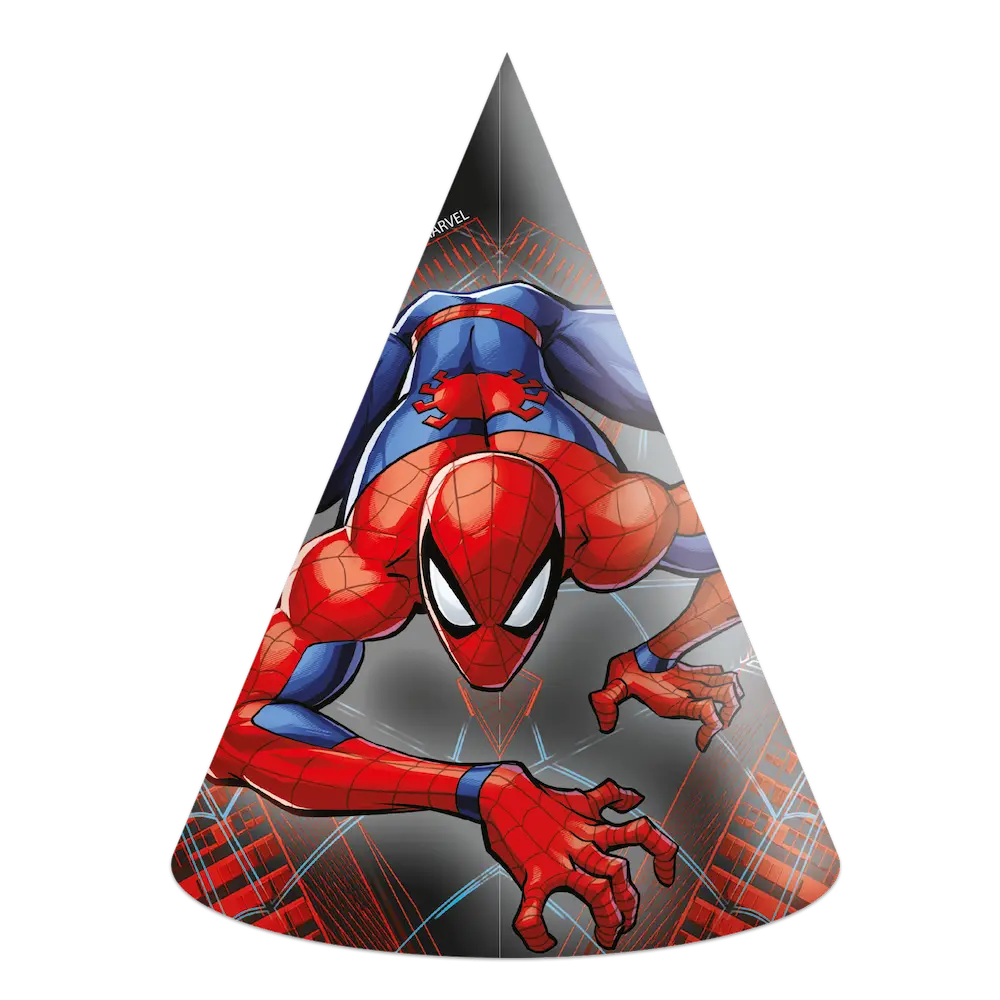 Festhatte Spiderman World of Web - 6 stk.