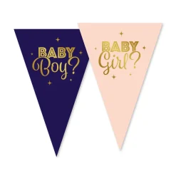 Flagguirlande Gender Reveal - 10 m (20x30 cm)