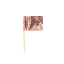 Kageflag Metallisk Rose Gold 50 stk.