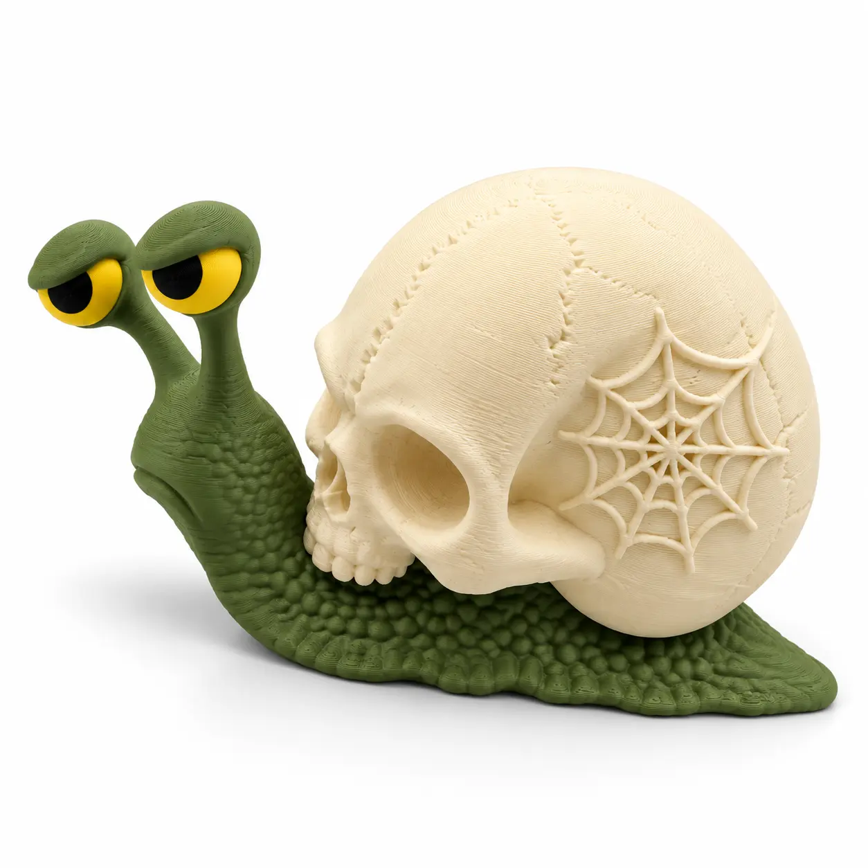 Kraniesnegl Skull Snail Grumpy Monsters 3D-Printet Figur - Billede 2