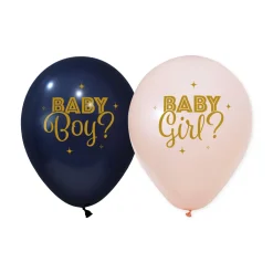 Latexballoner Gender Reveal 8 stk.