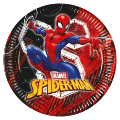 Paptallerkener Spider-Man World of Web - Ø23 cm 8 stk.