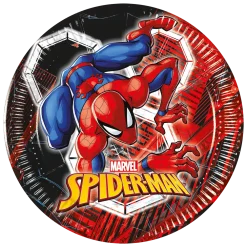 Paptallerkener Spiderman World of Web - Ø 20 cm - 8 stk.