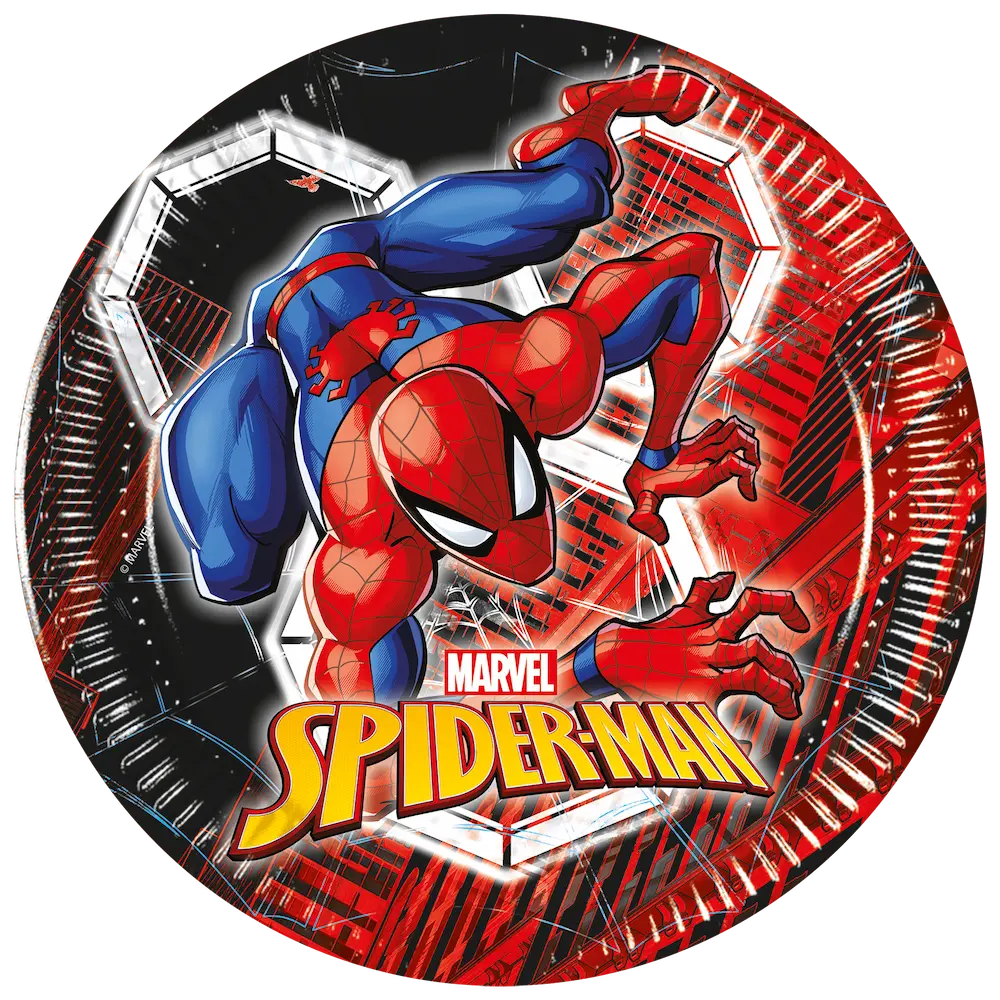 Paptallerkener Spiderman World of Web - Ø 20 cm - 8 stk.