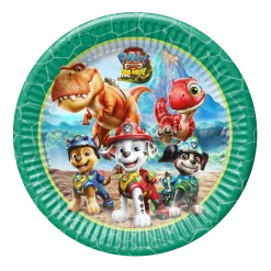 Paw Patrol Dino Paptallerkner 23 cm - 8 stk.