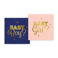 Servietter Gender Reveal 33x33 cm - 20 stk.