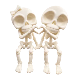 Alternative view of Skeletpar Hyldefigurer - 3D-Printet – Valgfri Farve