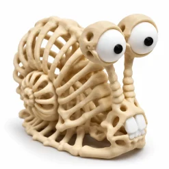 Alternative view of Skeletsnegl Snail Skeleton 3D-Printet Figur - 10 cm