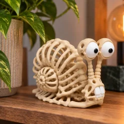 Skeletsnegl Snail Skeleton 3D-Printet Figur - 10 cm