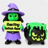 Sur Heks med Skilt "Resting Witch Face" 3D-Printet Figur - 10,5 cm - Billede 2