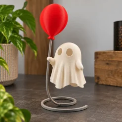 Alternative view of Svævende Spøgelse med Ballon til LED-lys - 3D-Printet Figur