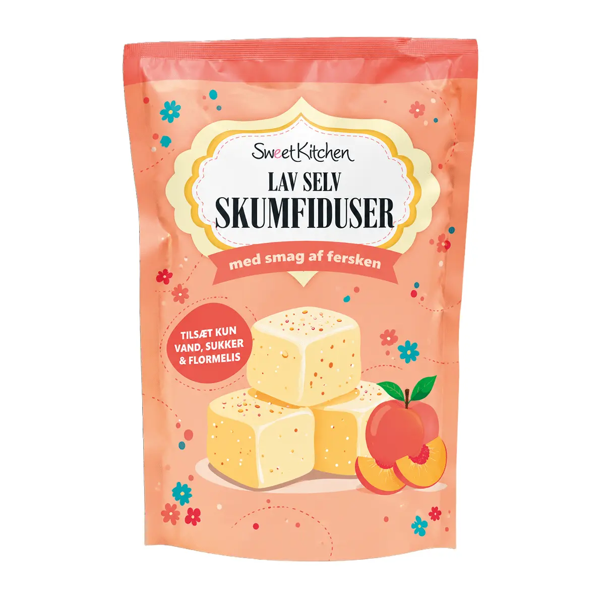Lav Selv Skumfiduser med Ferskensmag og Pynt - SweetKitchen